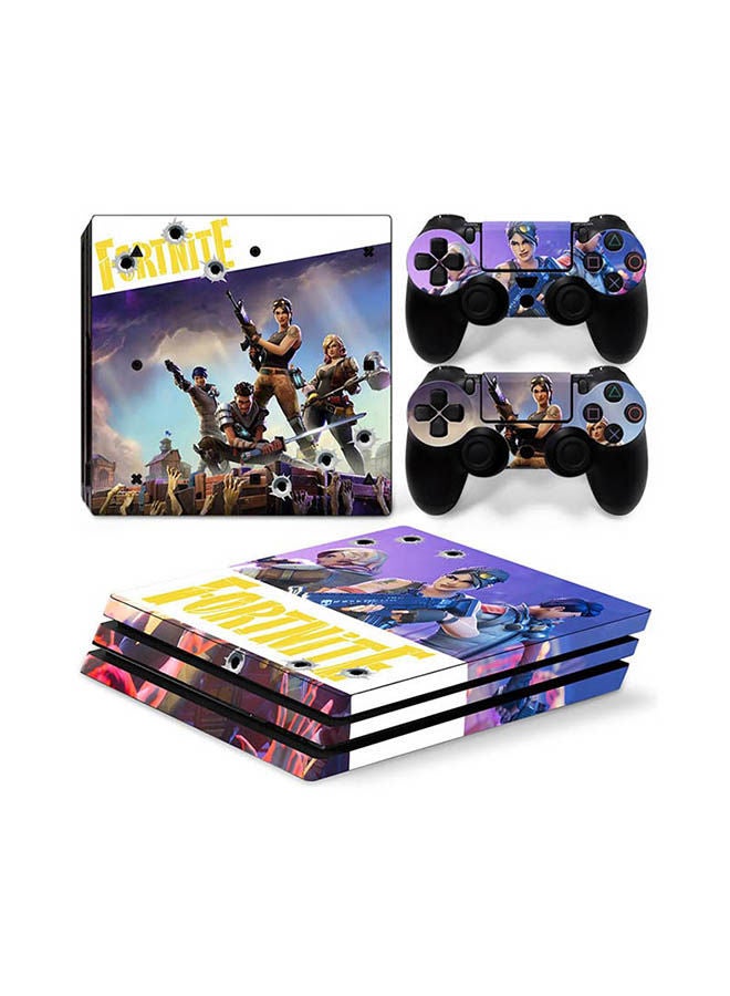 NIBEMINENT Console And Controller Sticker Set For PlayStation 4 Pro Fortnite