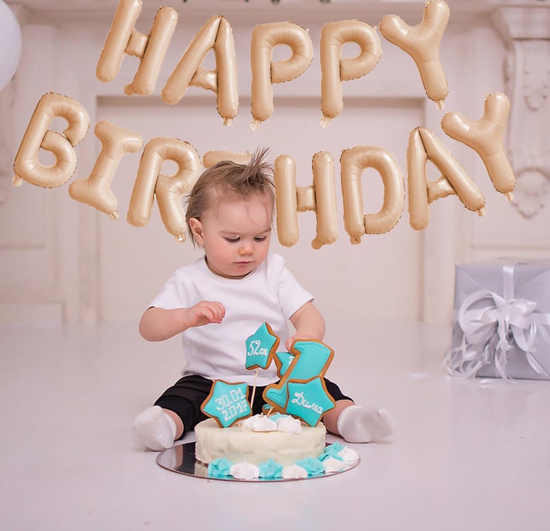 Kalor Pastel Purple Happy Birthday Balloons Banner 16 Inch Mylar Foil Letters Sign Reusable Balloons For Women  Men  Boys & Girls Birthday Decorations Party Supplies - Image 3