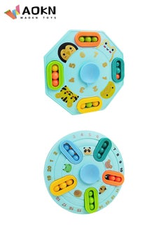 2Pcs Children's Palm Puzzle Rubik's Cube Double-sided Rotating Fidget Spinner Decompression Toy