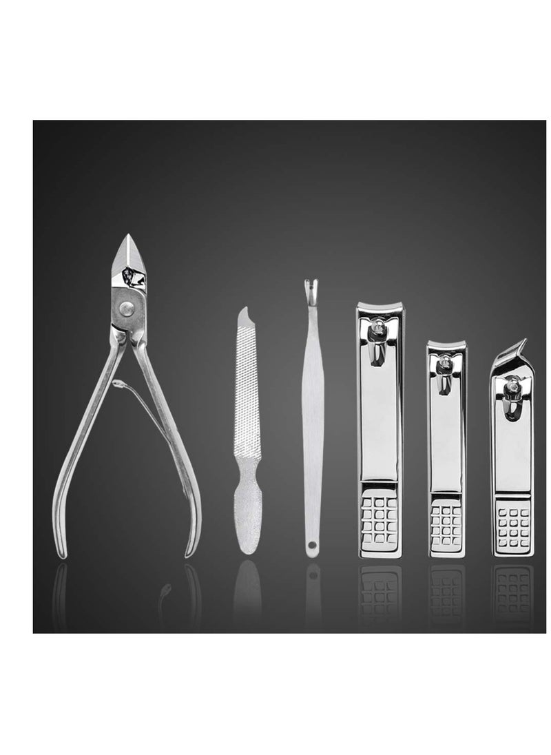 Yougai - Manicure Set Nail Clippers Pedicure Kit -18 Pieces Stainless Steel Manicure Kit, Professional Grooming Kits, Nail Care Tools with Luxurious Travel Case Black - Image 1