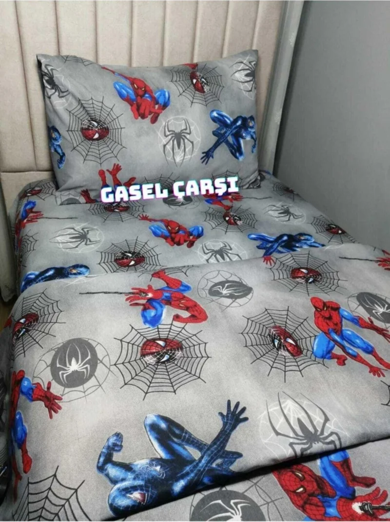 Garden Home Spiderman Duvet Cover Set (Elastic Sheet) Spiderma