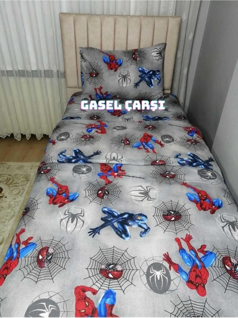 Garden Home Spiderman Duvet Cover Set (Elastic Sheet) Spiderma