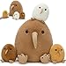 MorisMos Plush Kiwi Bird Toys for Kids Realistic Mommy Kiwi Bird Stuffed Animal with 3 Baby Chicks Soft Machine Washable Plush toy Educational Role Playset Gift for Birthday Baby Shower Christmas - Image 2