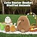 MorisMos Plush Kiwi Bird Toys for Kids Realistic Mommy Kiwi Bird Stuffed Animal with 3 Baby Chicks Soft Machine Washable Plush toy Educational Role Playset Gift for Birthday Baby Shower Christmas - Image 4