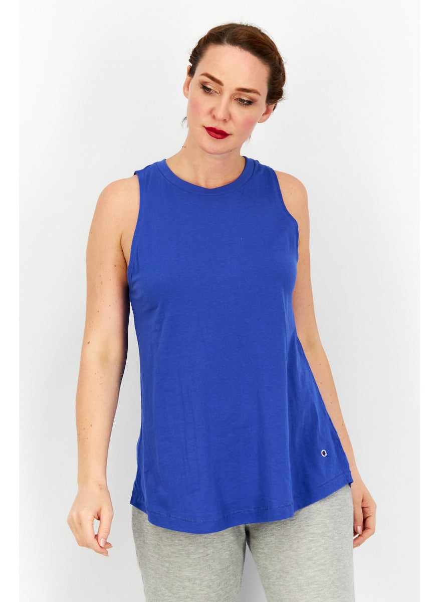 Champion Women Sportswear Fit Sleeveless Training Tops, Blue  - Image 1