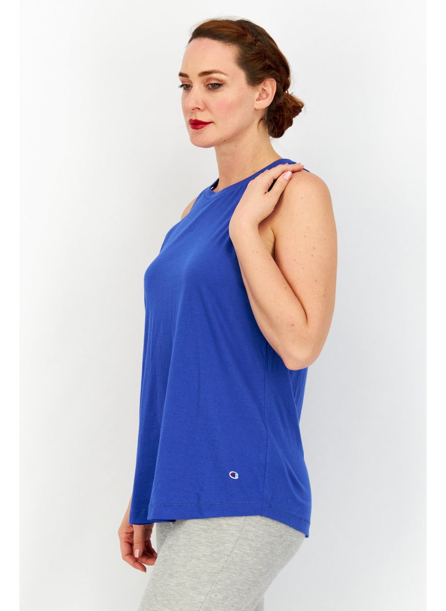 Champion Women Sportswear Fit Sleeveless Training Tops, Blue  - Image 3