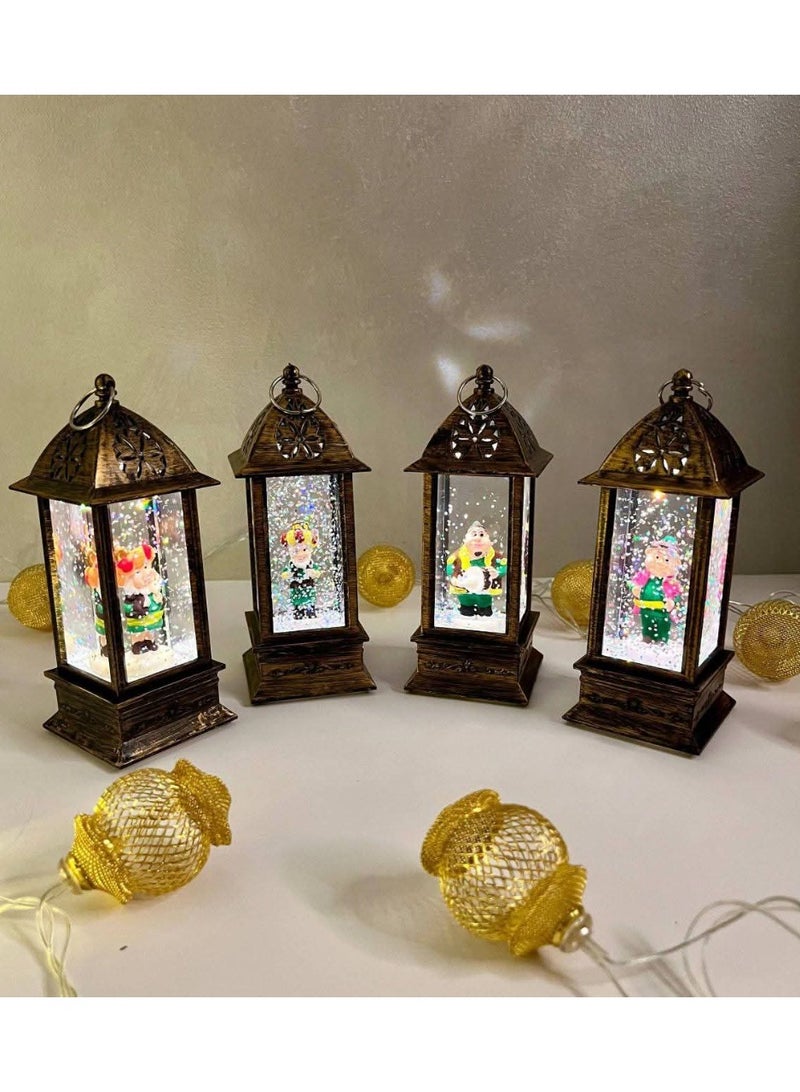 فوانيس رمضان الفانوس الماية بالجيلتر المربع بشخصيات رمضانية المستورد الخامة الاكليرك المرشوشة كويس اللي بينور ورم بيشتغل بحجارة ساعة المقاس : ١٣ سم فانوس بلورة