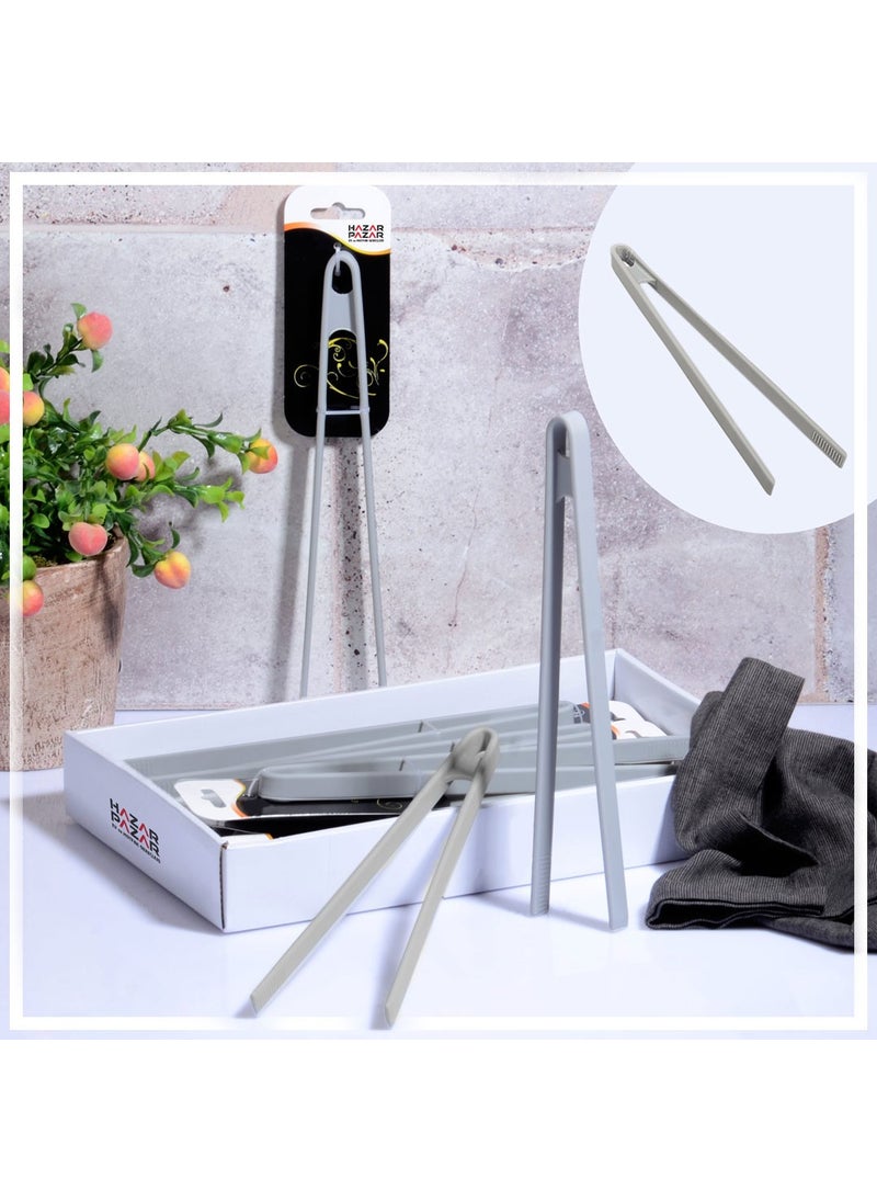 Hazarpazar Hazar Pazar Tongs with Silicone Handle - Smoked  - Image 1