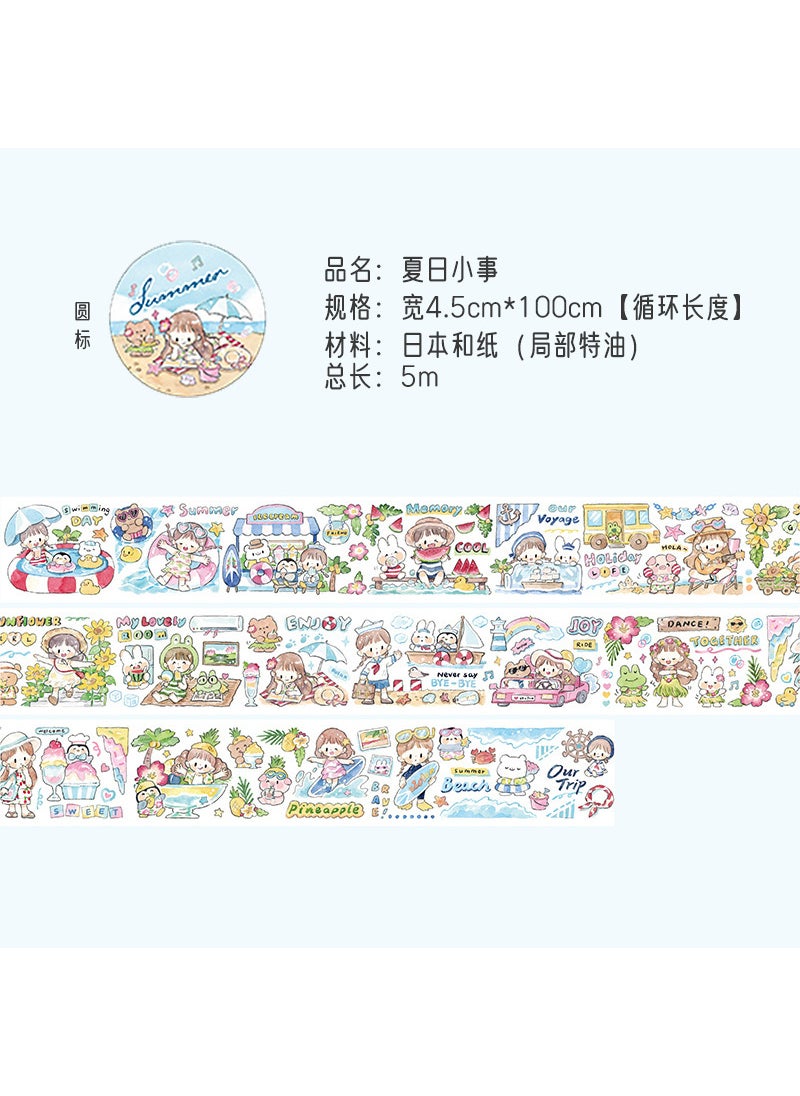 Generic King Zorro Themed Washi Tape Set New Product [Summer Little Things] 5 meters 