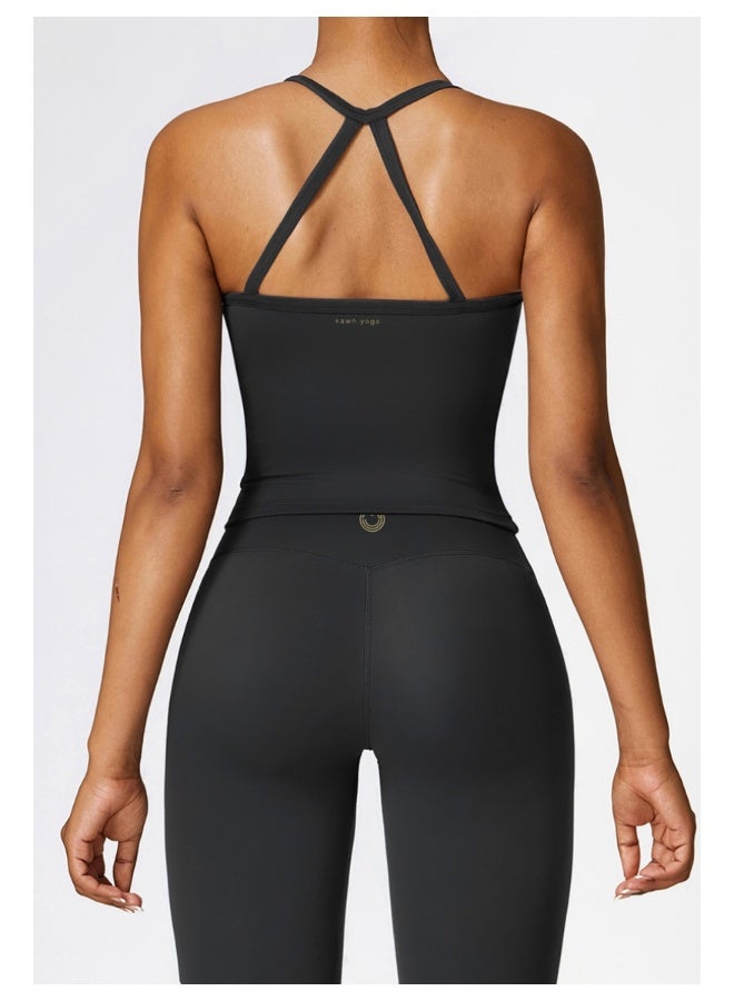 KAWN.YOGA KAWN YOGA Womens Sleeveless Athletic Tank Top - Padded Low Impact Workout Yoga Shirt with Removable Built in Bra  - Image 5