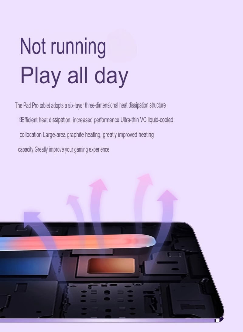 AROAQ Pad Pro Tablet Computer, 5G Full Network Android Pad, High Performance Octa Core Processor Dual Camera Student Learning Tablet For Entertainment Gaming Learning, (1pc, Green, 16GB RAM 1TB ROM) - Image 4