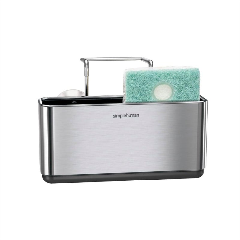 سيمبل هيومان حامل مناديل المطبخ من Slim Sink Caddy، مصنوع من الفولاذ المقاوم للصدأ المطفي - Image 1