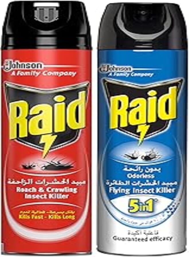 RAID مبيد الحشرات الزاحفة من ريد، 400 مل، قطعتين 