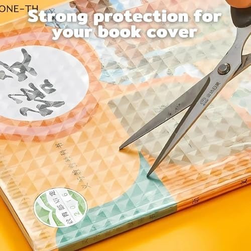 BELLOX ENTERPRISE Bellox Transparent Paper Sticker Book Cover Film, Book Biding Cover [10Pcs A4 Size ] Waterproof Self-Adhesive Book Cover for School, Office, Textbook Protective Case - Image 3