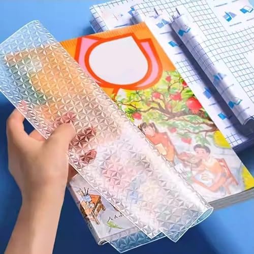 BELLOX ENTERPRISE Bellox Transparent Paper Sticker Book Cover Film, Book Biding Cover [10Pcs A4 Size ] Waterproof Self-Adhesive Book Cover for School, Office, Textbook Protective Case - Image 1