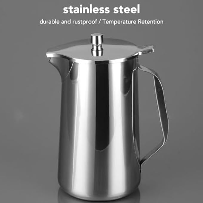 Goshyda Teapot 2L Stainless Steel Cold Water Pitcher With Ergonomic Handle Large Capacity Tea Kettle For Juice Beverage Coffee - Image 5