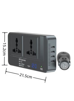 Digipace 200w Car Power Inverter,Dc 12/24v to 220v Ac Car Inverter,4 USB Ports Charger Adapter Car Plug Converter with Switch ,Suitable for Cars,Suv & Truck  - Image 2