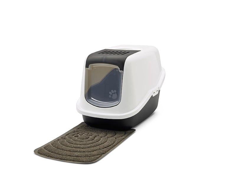 Savic Nestor Cat Toilet Home, 22 x 15 x 15 inch, Prevent Throwing of cat Litter, Durable, Lightweight, Easy to use and Reduces Odor, Perfect Toilet Training Aid Your Cat, Nordic Green - Image 4