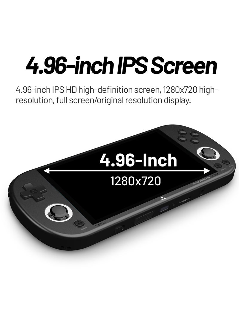 تريميو وحدة تحكم ألعاب محمولة TRIMUI Smart Pro Retro - 5000 مللي أمبير/ساعة، شاشة IPS مقاس 4.96 بوصة، مشغل ألعاب فيديو محمول (أبيض) - Image 4