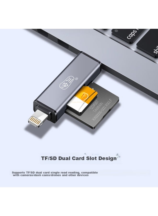Chuanyu Usb 3.0 Otg Adapter, High-speed Apple Phone Tf/sd Card Reader, Multi-in For Huawei/apple/type-c/computer/camera/car Recorder/drones, Universal - Image 2