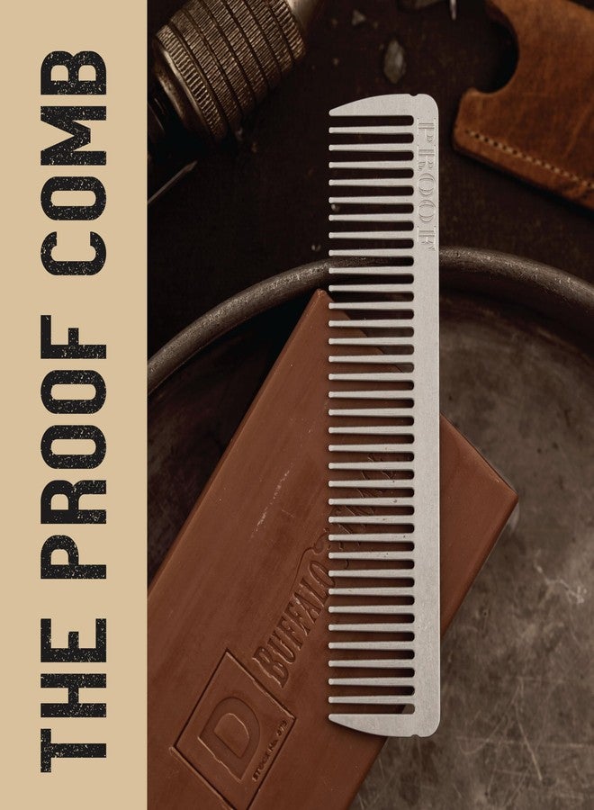 Proof Aluminum Metal Comb - CNC-Machined 6061 Aluminum Metal Hair Comb with Montana-Sewn Leather Case, Rust-Proof, Dent-Resistant, Durable & Travel-Ready Pocket Grooming Tool - Made in USA - Image 2