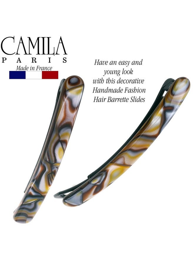 Camila Paris CP3373 French Hair Barrettes Clips for Women, Handmade, Girls Side Slide-in Barrette Clip, Hair Accessories for Women. Strong Hold No Slip Grip Fashion Durable Styling, Made in France - Image 5