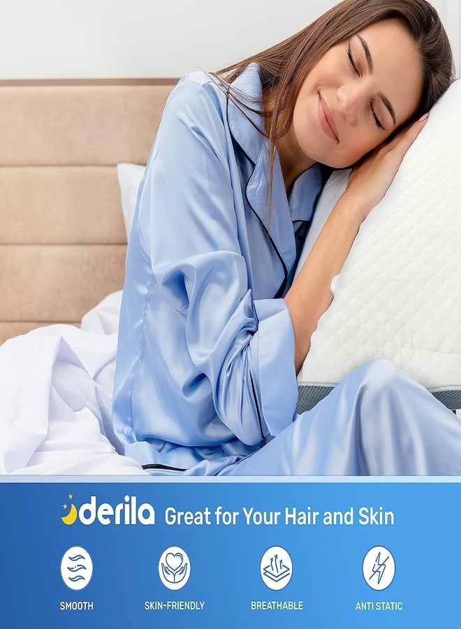 Derila Queen Size Pillowcase | Designed to Keep Your Memory Foam Pillow Covered and Protected with This Crisp, Clean, White Pillowcase Made from Premium Materials - Image 3