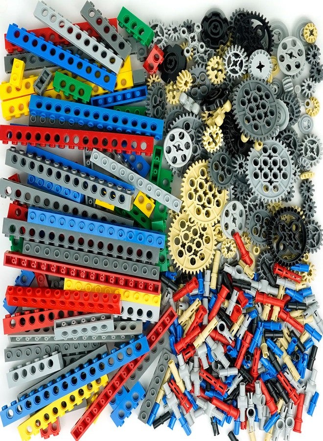 BroTex Technical-Parts-Beams-Gears Bricks Bulk Pins Connectors, Compatible with Car-Motors Accessories Building Blocks Sets MOC Buildings Toys for Adults Kids Age 6+ - Image 1