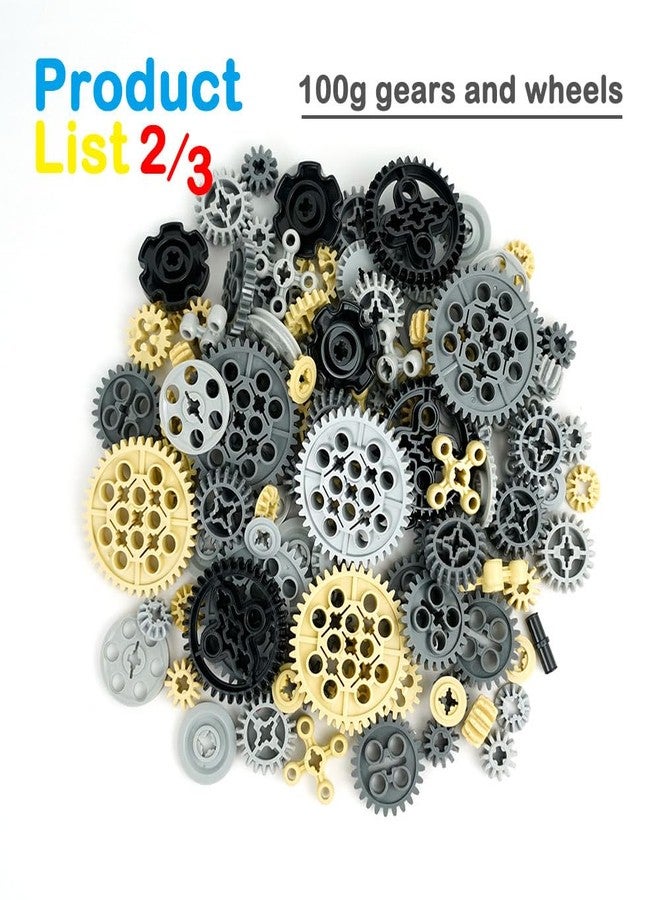 BroTex Technical-Parts-Beams-Gears Bricks Bulk Pins Connectors, Compatible with Car-Motors Accessories Building Blocks Sets MOC Buildings Toys for Adults Kids Age 6+ - Image 4