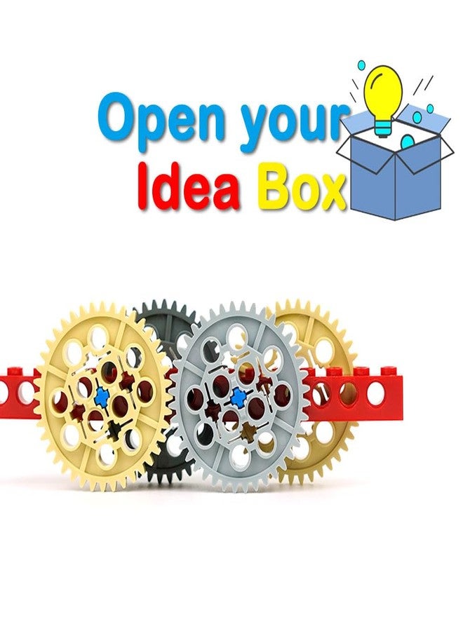 BroTex Technical-Parts-Beams-Gears Bricks Bulk Pins Connectors, Compatible with Car-Motors Accessories Building Blocks Sets MOC Buildings Toys for Adults Kids Age 6+ - Image 2