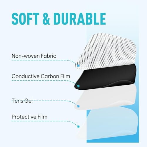 SQUISHCO 16 Pcs TENS Machine Muscle Stimulator, Massager Patches for Daily Routine, Reusable Electrode Pads for Physical Therapy - Image 4