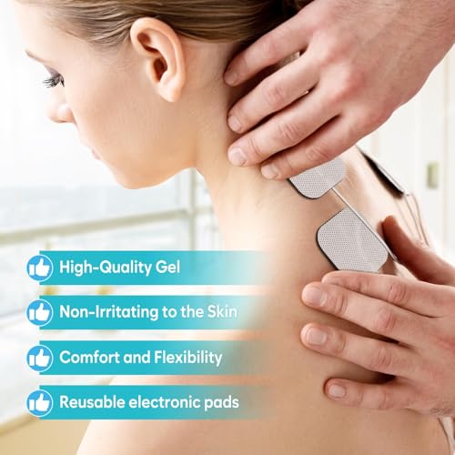 SQUISHCO 16 Pcs TENS Machine Muscle Stimulator, Massager Patches for Daily Routine, Reusable Electrode Pads for Physical Therapy - Image 3