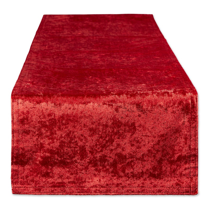 Design Imports عداء طاولة د.آي.آي المخملية الحمراء - Image 1