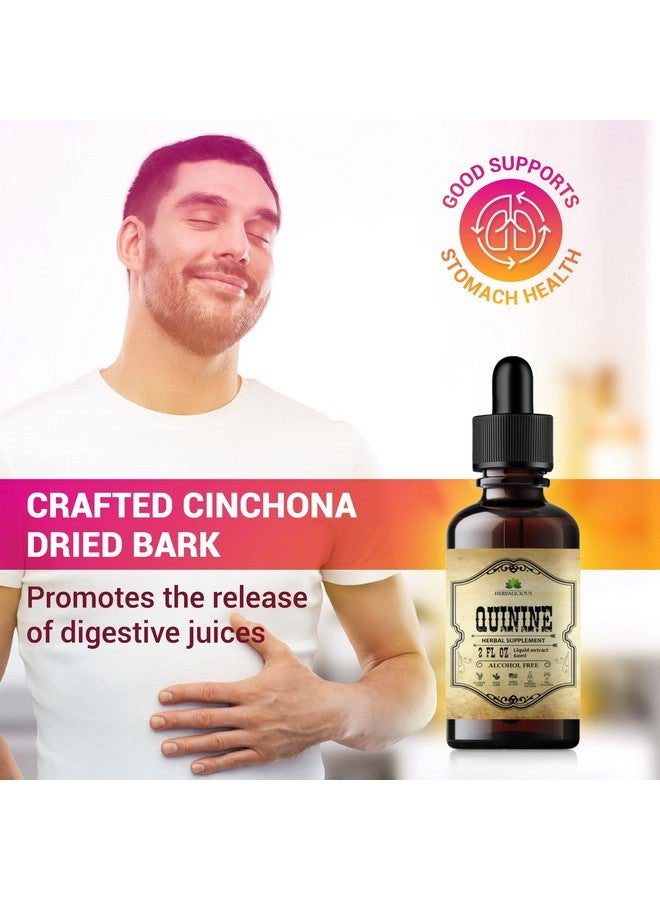 HERBALICIOUS مستخلص الكينين السائل 2 أونصة - تخفيف متلازمة الساقين المتململين ودعم تشنجات الساق - صبغة لحاء الكينشونا الطبيعية بالكامل للدفاع ضد التشنجات، صحة الجهاز الهضمي وتعزيز المناعة - Image 2