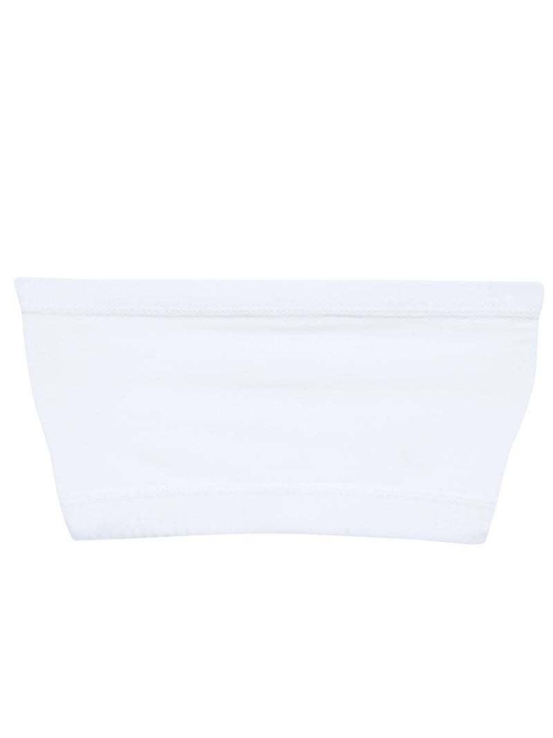DChica Essentials Slip-on Strapless Bra for Teenager Girls, Beginners Cotton Non-Wired Non-Padded Crop Top Bra with Full Coverage Seamless Gym Stylish Training Bra (Pack of 1) - Image 4