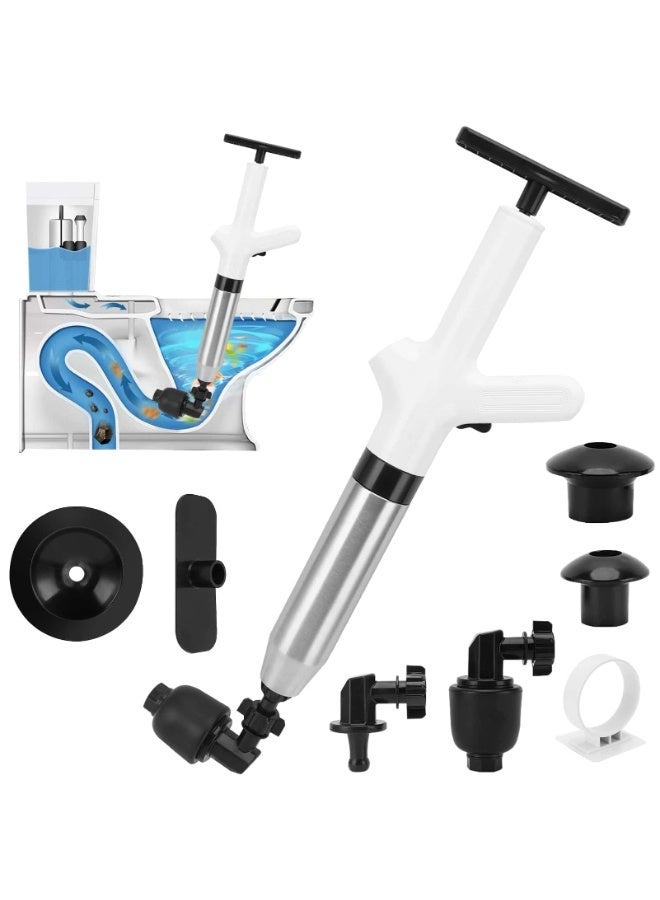 أديلي مكبس مرحاض عالي الضغط مع تقنية الهواء – جهاز تنظيف مجاري المرحاض لإزالة الانسداد، مكبس مرحاض ثقيل، مزيل انسدادات المرحاض، مكابس للمرحاض، إزالة انسداد المرحاض، الحمام، وصرف الأرضيات (أسود) - Image 2