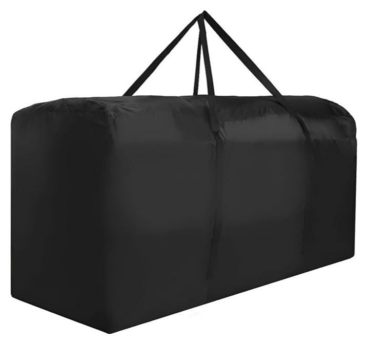 blankets on the bed  划译 أسود كبير تخزين حقيبة ، 100L للماء قابلة للطي حقيبة السفر ، مع تعزيز التعامل مع سوبر الثقيلة حقيبة منقولة ، وتستخدم في الملابس والبطانيات على السرير - Image 1