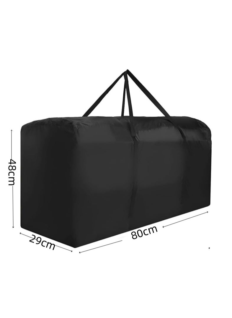 Generic Black Large Storage Bags, 100L Waterproof Foldable Travel Duffle Bag with Reinforced Handles, Oversized Heavy Duty Moving Bags, for Bed Organize Clothing, Blanket  - Image 4