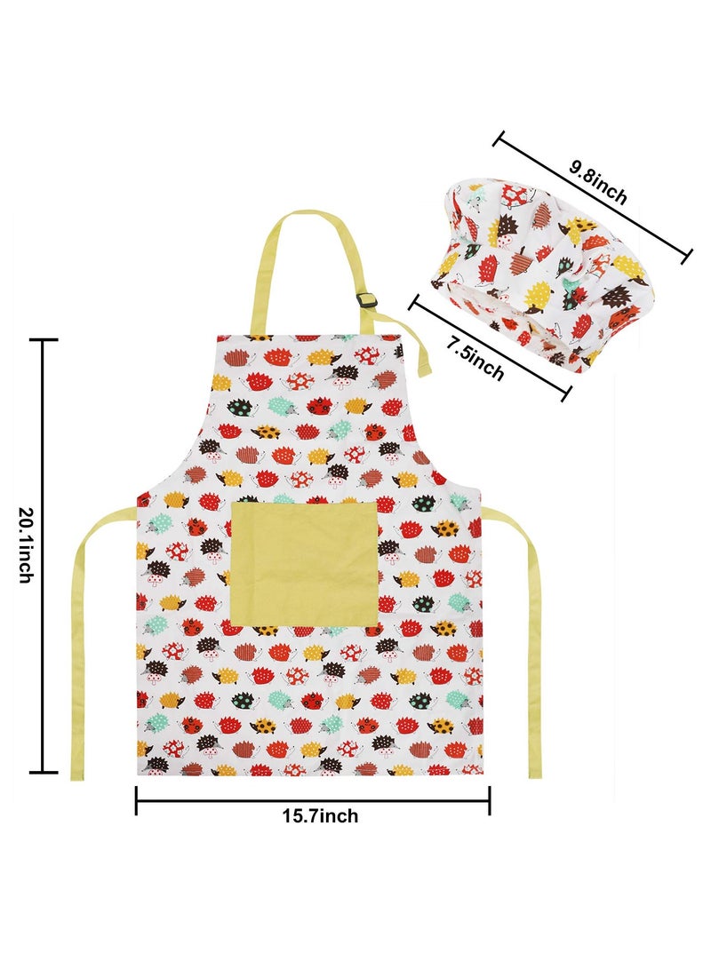 Excefore Kids Colorful Art Aprons Smocks, Waterproof Children's Artist Painting Smocks，Long sleeves, 3 pockets, and adjustable straps make it perfect for ages 2-8. - Image 5