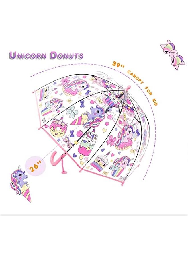 Arabest Transparent Bubble Umbrella with Curved Handle for Kids, Easy Grip and Safety Dome Design for Boys and Girls - Image 3