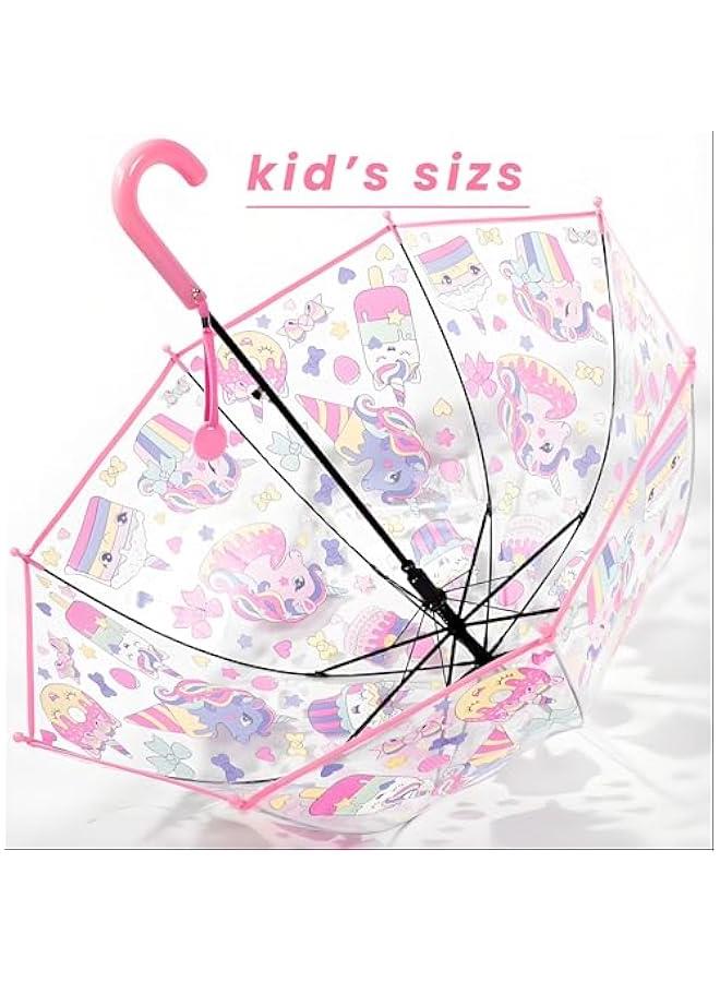 Arabest Transparent Bubble Umbrella with Curved Handle for Kids, Easy Grip and Safety Dome Design for Boys and Girls - Image 4