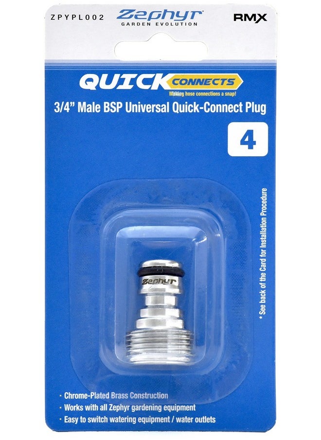 زيفير - قابس Zephyr Quick Connects ذكر عالمي (فضي) - Image 1