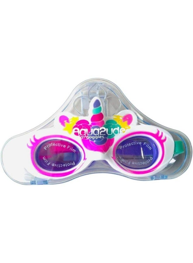 Aqua2ude Unicorn Lash Swim Goggles (Pink)