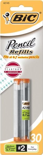 BIC Pencil Lead Refills, Medium Point (0.7mm), 30ct (L730P1),Black - Image 2