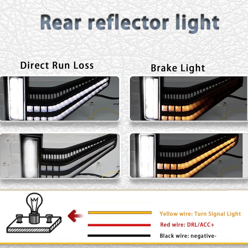 PGTOPONE Smoked Shell Clear Lens Sequential Flash Signal DRL Side Marker Lamp Compatible With Ford F150 Raptor 2020 2021 2022 2023 Pickup Truck Front Fender Edge (Side marker light) - Image 2