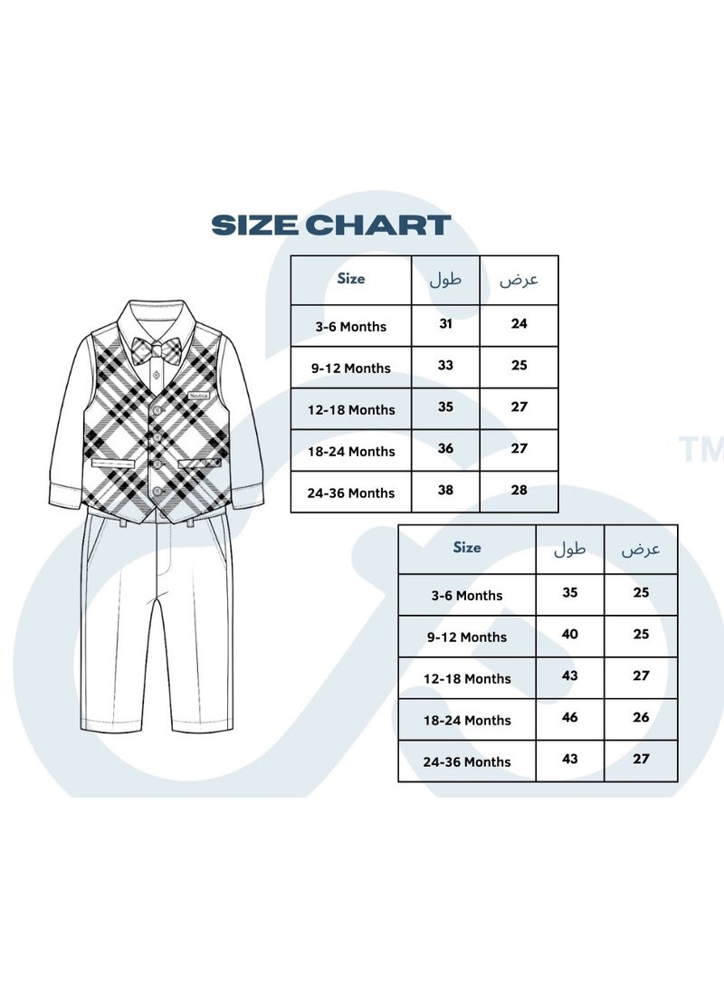 Cloud Fashion طقم أولادي أنيق مع فيست للمناسبات – بدلة أطفال رسمية بتصميم كلاسيك - Image 4