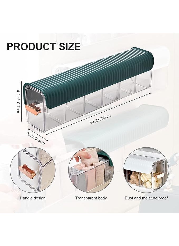 BHUMIKET MART BHUMIKET MART Socks Storage Box 6 Cell New Clear Transparent Storage Box MultiFunctional Plastic Storage Rack for Clothes Socks Ties Data Cable Spices Grid Closet for Home Wardrobe Bedroom  - Image 4