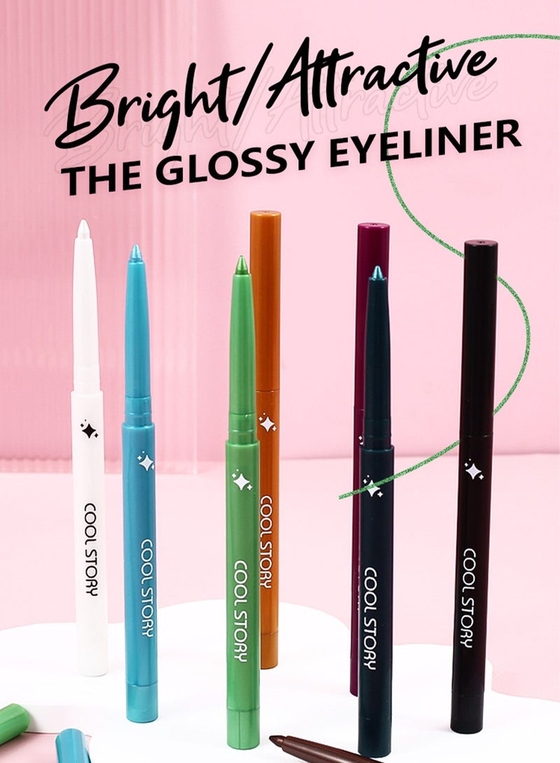 COOL STORY Gel Eyeliner Pencil #02  - Waterproof, Long-lasting, Glitter Gold Khol Pencil Eye Liner - Image 3