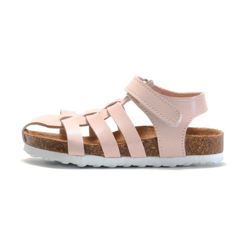 Ruizu Autumn And Summer Children'S Cork Sandals Boys' Sandals Non-Slip Girls' Beach Shoes For Baby And Middle-Aged Children - Image 1