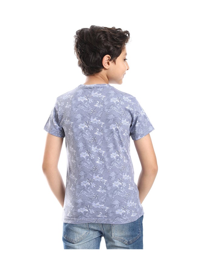 Andora - Cotton Round Neck Short Sleeve T-Shirt For Boy _Grey - Image 1